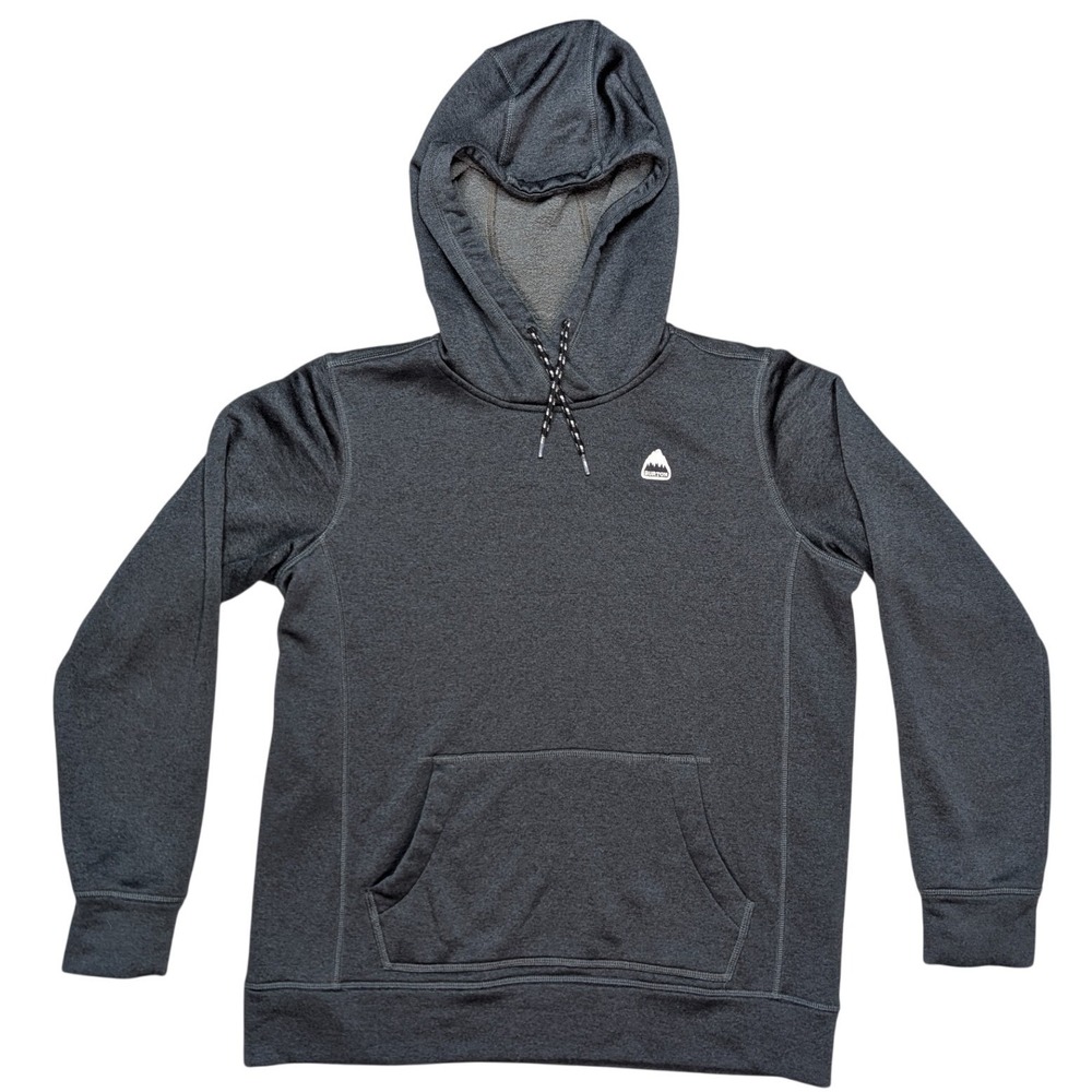 Burton Small Grey Black Pull Over Hoodie with‎ Pooch Everyday Casual Cozy